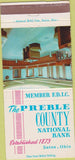 Matchbook Cover - Preble County National Bank Eaton OH 30 Strike
