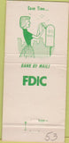 Matchbook Cover - East Lansing State Bank MI 30 Strike