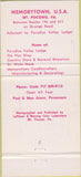 Matchbook Cover - Memorytown USA Mount Pocono PA 30 Strike