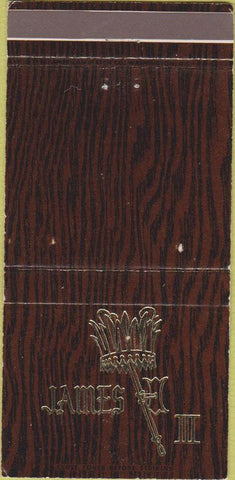 Matchbook Cover - James III Rockville MD 30 Strike