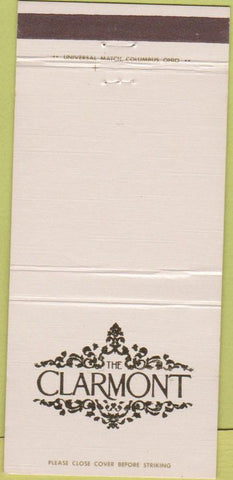 Matchbook Cover - The Claremont Columbus OH 30 Strike
