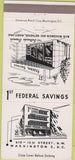 Matchbook Cover - 1st Federal Savings Washington DC 30 Strike