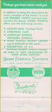 Matchbook Cover - Home Federal Savings Washington DC 30 Strike