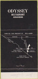 Matchbook Cover - Odyssey Restaurant Anaheim CA 30 Strike