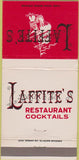 Matchbook Cover - Laffite's Restaurant Los Angeles CA Scottsdale 30 Strike