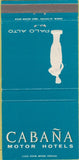 Matchbook Cover - Cabana Motor Hotels Palo Alto CA 30 Strike