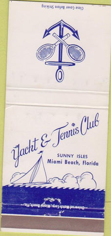 Matchbook Cover - Yacht Tennis Club Miami Beach FL WEAR 30 Strike