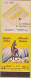 Matchbook Cover - Gemsen Kolzer Allumettes Chamois Switzerland Cigarettes