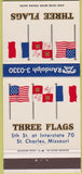 Matchbook Cover - Three Flags St Charles MO 30 Strike
