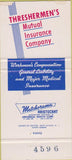 Matchbook Cover - Threshermen's Insurance Co Fond Du Lac WI 30 Strike