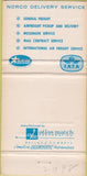 Matchbook Cover - Norco Delivery System Orange CA trucking 30 Strike