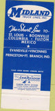 Matchbook Cover - Midland Trucking Evansville Vincennes IN 30 Strike