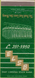 Matchbook Cover - East Lansing State Bank MI 30 Strike