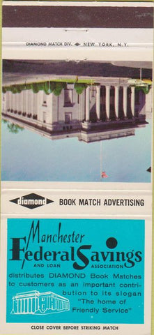 Matchbook Cover - Manchester Federal Savings Paolia PA Diamond 30 Strike