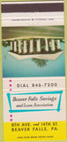 Matchbook Cover - Beaver Falls Savings Loan PA 30 Strike