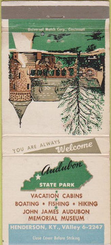Matchbook Cover - Audubon State Park Henderson KY 30 Strike