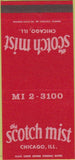 Matchbook Cover - Scotch Mist Chicago IL 30 Strike