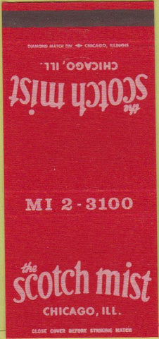 Matchbook Cover - Scotch Mist Chicago IL 30 Strike