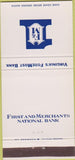 Matchbook Cover - First Merchants National Bank Virginia VA 30 Strike