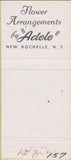 Matchbook Cover - Flowers New Rochelle NY True Color WEAr 30 Strike