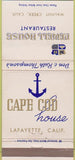 Matchbook Cover - Cape Cod House Walnut Creek CA Lafayette 30 Strike