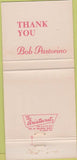Matchbook Cover - Pastorino's Walnut Creek CA 30 Strike