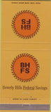 Matchbook Cover - Beverly Hills Federal Savings CA 30 Strike