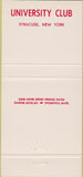 Matchbook Cover - University Club Syracuse NY 30 Strike