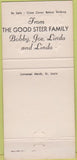 Matchbook Cover - Good Steer Restaurant 30 Strike