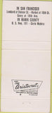 Matchbook Cover - Zim's Hamburgers San Francisco CA WEAR 30 Strike