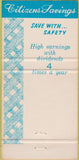 Matchbook Cover - Citizens Savings Loan Grand Prairie TX 30 Strike
