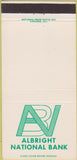Matchbook Cover - Albright National Bank 30 Strike