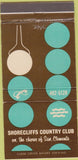 Matchbook Cover - Shorecliffs Country Club San Clemente CA 30 Strike