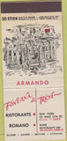 Matchbook Cover - Fontana Di Trevi New York City Rome 30 Stick