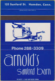 Matchbook Cover - Arnold's Sanford Barn Hamden CT SAMPLE 40 Strike