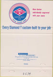 Matchbook Cover - Diamond T Trucks Los Angeles CA semi 40 Strike