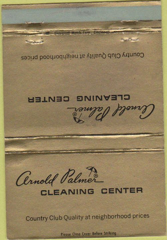 Matchbook Cover - Arnold Palmer Cleaning Center 1967 40 Strike