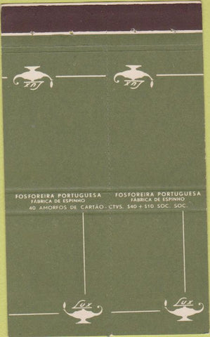 Matchbook Cover - Fosforeira Portugesa Portugal  Double Print Error