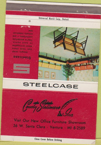 Matchbook Cover - Steelcase Office Furniture Ventura CA 40 Strike