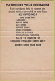 Matchbook Cover - US Air Force Safety BX military 40 Strike