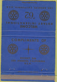 Matchbook Cover - Rotary International Los Angeles CA 40 Strike