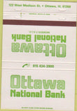 Matchbook Cover - Ottawa National Bank IL 40 Strike