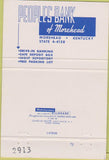 Matchbook Cover - Peoples Bank of Morehead KY 40 Strike