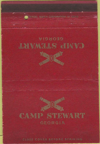 Matchbook Cover - Camp Stewart GA military postcard WEAR 40 Strike