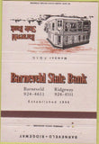 Matchbook Cover - Barneveld State Bank Ridgeway WI 40 Strike