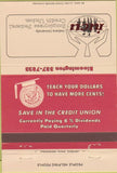Matchbook Cover - Indiana University Employees Credit Union  40 Strike