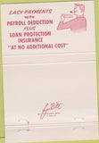Matchbook Cover - Indiana University Employees Credit Union  40 Strike