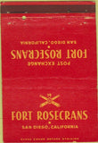 Matchbook Cover - Fort Rosecrans San Diego CA military postcard 40 Strike