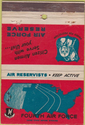 Matchbook Cover - Fourth Air Force Reserve 40 Strike