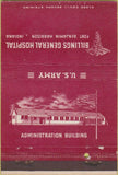 Matchbook Cover - Billings Hospital Fort Benjamin Harrison IN postcard 40 Strike